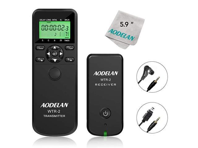 Remote Control Shutter Release Intervalometer with Lens Cloth for Nikon D750D3200D3300D5000D5300D5600 D7200D7500Z6Z7D500D850Coolpix P1000 Replaces