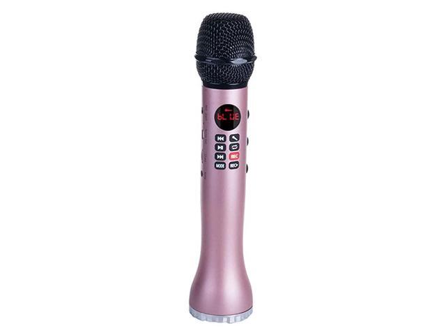 JM01 Karaoke Microphone Protable Wireless Bluetooth Microphone Speaker Singing Machine with Marvelous Echo Effect for BirthdayChristmas Pink