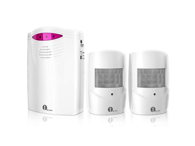 Driveway Alarm Wireless Outside Motion Sensor Alarm 1000 FT Range Extra Loud Chimes Home Security Alarm System with 1 Receiver 2 Weatherproof