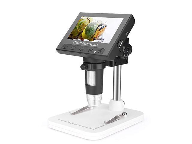 43 inch LCD Digital Microscope 10X600X MagnificationCoin USB Microscope Video Camera Recorder with Rechargeable Lithium Battery with for Adults