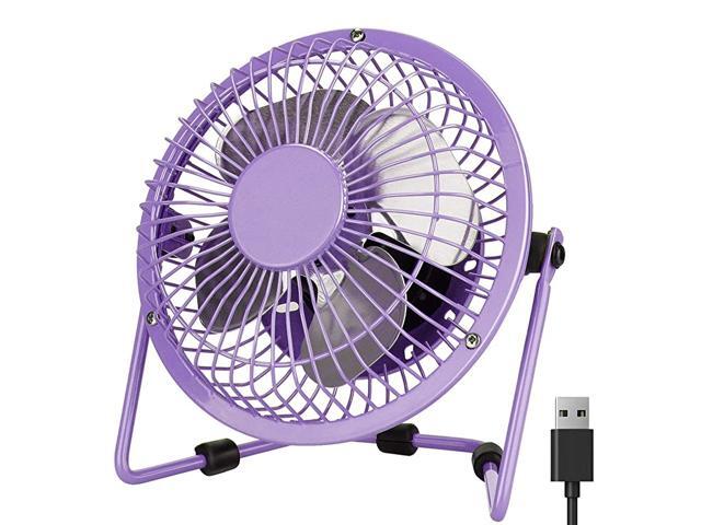 Desk Fan USB 4 USB Portable Mini Fan39 ft USB CablePersonal Metal Table Fan USB Small Quiet Fan Desktop cooling fan360° Adjustable Operation Fan