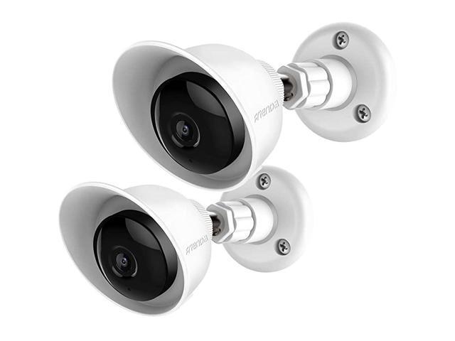 Durable Plastic Wall Mount Outdoor Indoor Bracket and Silicone Cover Skins Protective Case for Yi Home Camera 1080p 720p White 2 Pack
