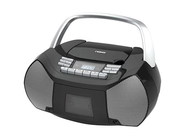 NPB268 Portable CDCassette Boombox SilverBlack
