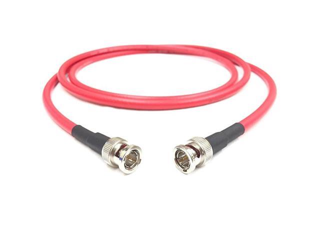 50 Foot HDSDI 3G RG6 BNC to BNC Video Coaxial Cable 75 Ohm Red 45Ghz Made in The USA 10830150RED