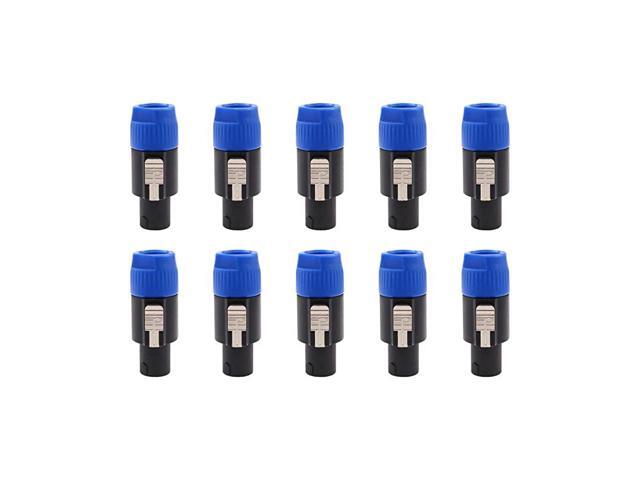 Speakon 2 Pin Male Plug Compatible Audio Cable Connectors 2 Pole NL2 Compatible with SpeakerAmplifier