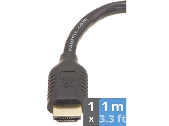HDMI Cable 3 ft 4k Full HD ARC high Speed Ultra HD ethernet for TV PS4 Xbox 30 AWG Black