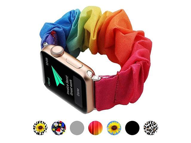 Scrunchie Elastic Watch Band Compatible with Apple Watch 38mm40mm 42mm44mmElastic Wristband Replacement Compatible for iWatch Series 654321 Apple