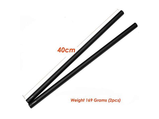40cm 16 Inch 15mm Rods for 15mm Rail Rod Support Systems fits 15mm Mattebox Follow Focus Shoulder Pads Rod Monitor Mount Rod Clamp Base M12 Threads