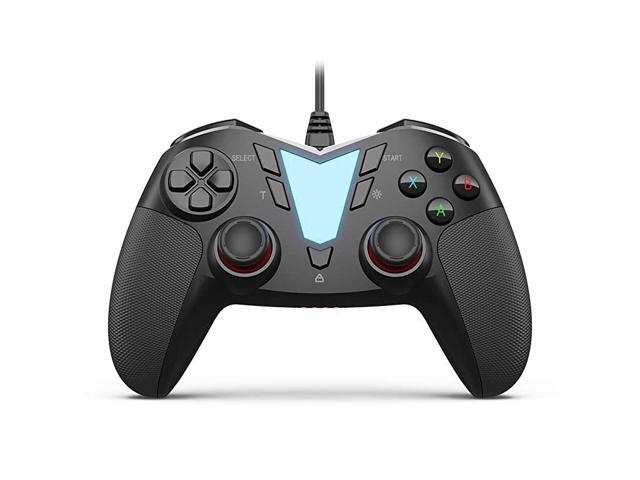 PC Steam Game Controller ONE Pro Wired USB Gaming Gamepad Joystick Compatible with ComputerLaptopWindows 1087XP AndroidPhoneTabletTVBox PS3 Black