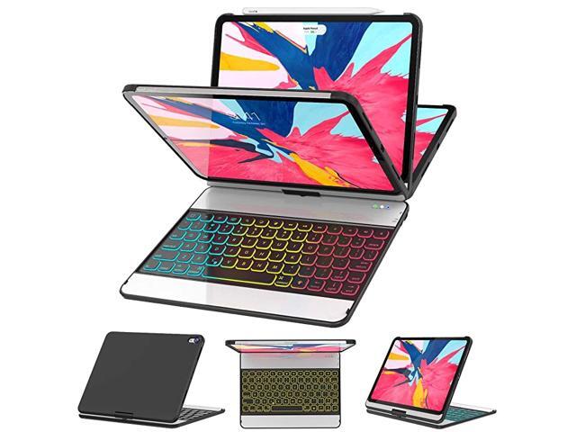 Pro 11 Case with Keyboard 20202018 1st 2nd Generation 360 Rotatable WirelessBT Backlit 17 Color Auto Sleep Wake Support Apple Pencil 2nd Gen