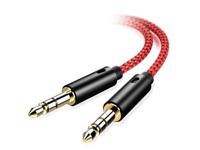 2 Pack AUX Cable Auxiliary Cable 8ft24M HiFi Sound 35mm Nylon Braided AUX Cord for Car Compatible with Stereos Speaker iPod iPad Headphones and