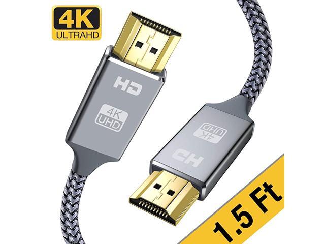 4K HDMI Cable 15ft High Speed 18Gbps HDMI 20 Cable4K 3D 2160P 1080P Ethernet 28AWG Braided HDMI Cord Audio Return Compatible UHD TV Bluray PS43
