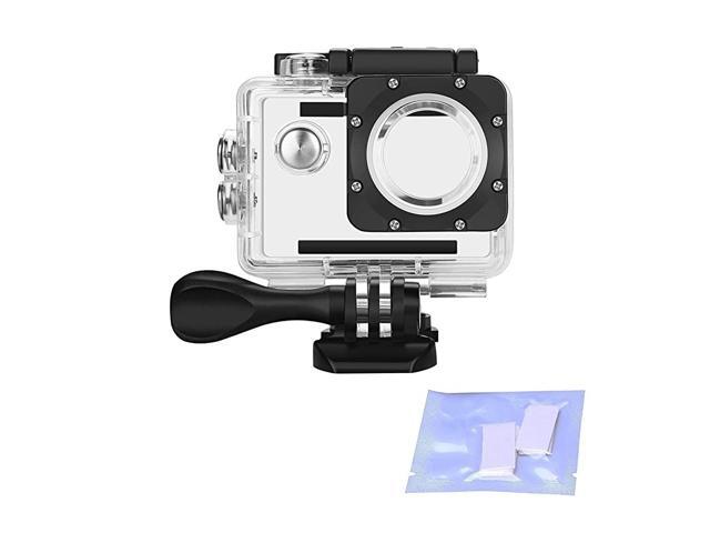Action Camera Waterproof Case for AKASO EK7000 EK5000 DBPOWERLightdowCamparkWIMIUSEKEN SJ4000 ODRVMLightdowAPEMANNEXGADGET with AntiFog Inserts Clear