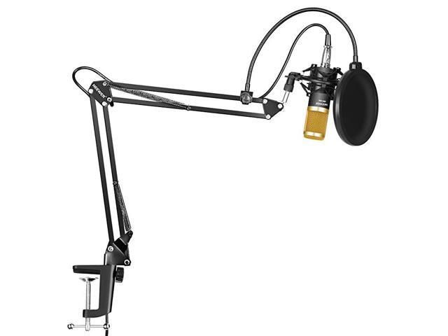 Professional Studio Broadcasting Recording Condenser Microphone NW 35 Adjustable Recording Microphone Suspension Scissor Arm Stand with Shock Mount