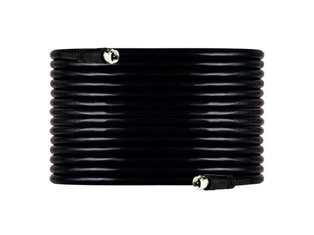 RG6 Coaxial Cable 100 ft FType Connectors Double Shielded Coax Input Output Low Loss Coax Ideal for TV Antenna DVR VCR Satellite Receiver Cable Box