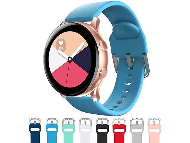 20mm Band Replacement for Galaxy Watch ActiveGalaxy Watch Active 2 40mm 44mm Galaxy Watch 3 41mm Gear S2 ClassicGear SportsSoft Silicone Silver