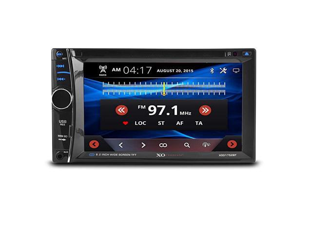 62 Car Stereo Receiver Double DIN Digital LCD Touchscreen System Bluetooth DVD Player Wireless Remote Control With Rear View Camera