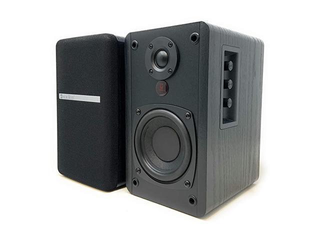 BT25 Active Bluetooth Bookshelf Speakers with Builtin Amplifier Studio Monitor Speaker 2 AUX Input Full Function Remote Control Wooden Enclosure 50
