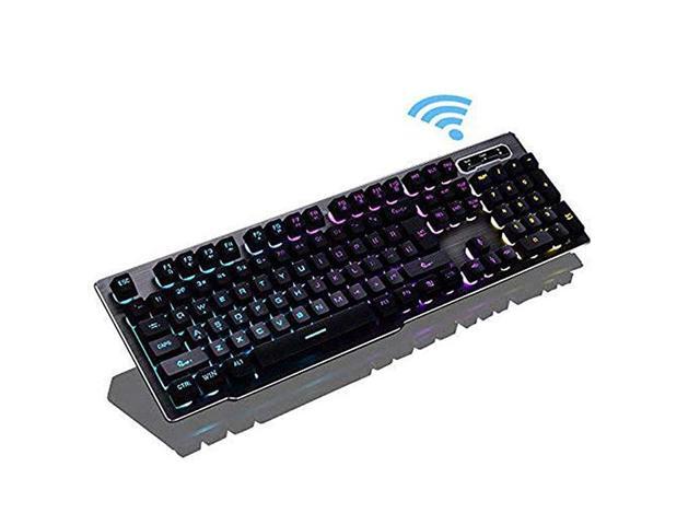 Backlit Keyboard24Ghz Wireless Illuminated Mechanical Feel Gaming Keyboard Suspended KeycapFast ChargingAdjustable Breathing LampAntighosting12