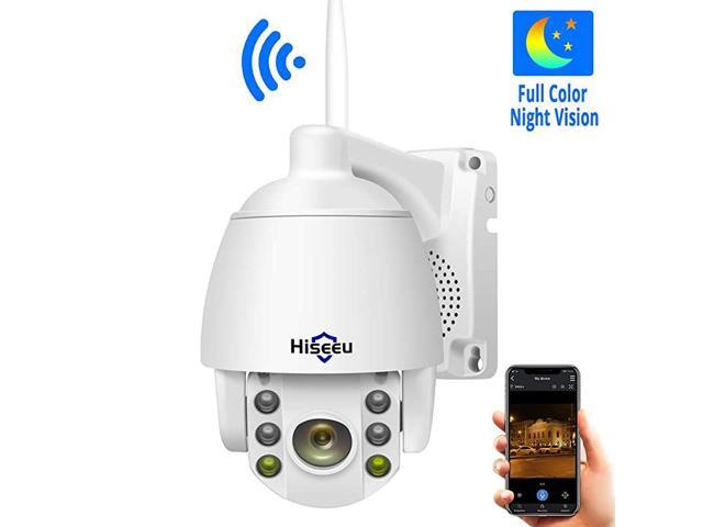 3MP HD Outdoor Wireless Security Camera Pan Tilt Zoom 5X Digital 2K Compatible Wireless Security Camera System PTZ Camera TwoWay Audio Waterproof