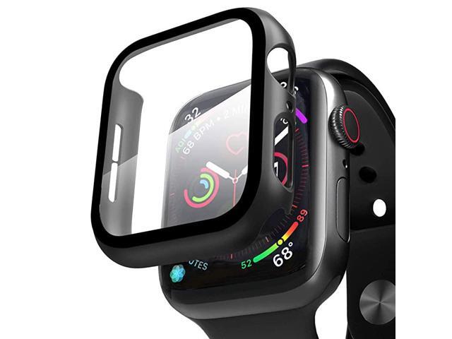 Compatible Apple Watch Case 44mm Series 654SE with Screen Protector Overall Full Protective Hard PC Bumper Case UltraThin HD Glass Screen Protector