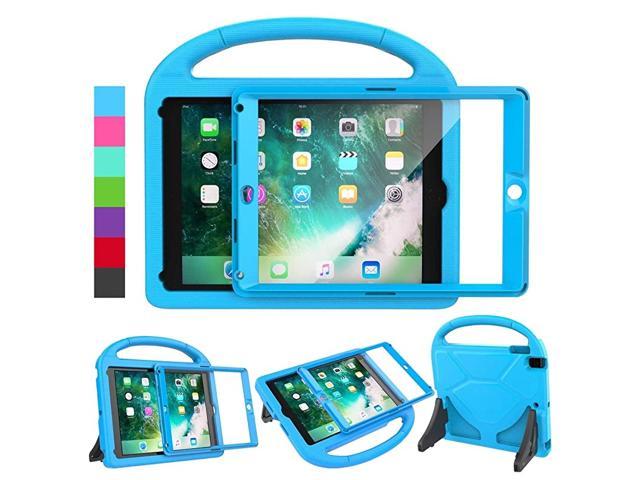 Kids Case for iPad 97 20182017 iPad Air 2 Builtin Screen Protector Shockproof Handle Friendly Foldable Stand Kids Case for iPad 97 20172018 ipad 56
