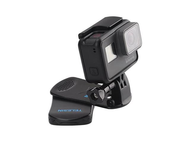 Rotation Backpack Camera Clip On Clamp Mount for GoPro Hero 8 Hero 765 Black Hero 4 Hero 3 Hero 4 and Hero 5 Session Cameras