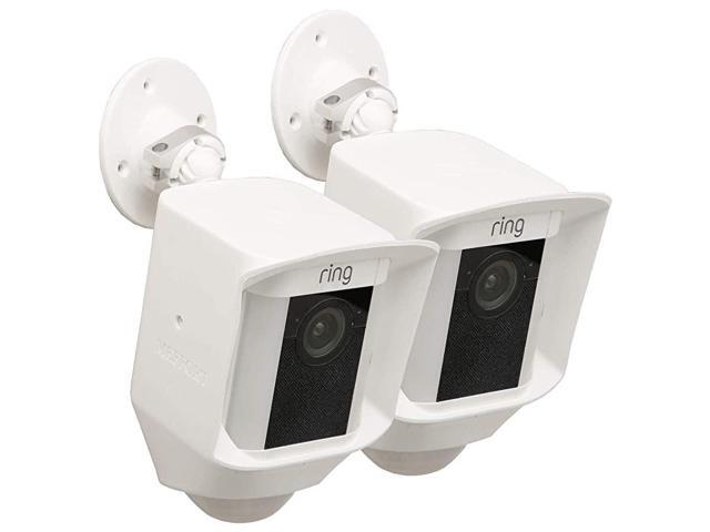 Skin Case Cover for Ring Spotlight Cam Battery or Solar Offer Sun Glare UV Weather Protection Disguise Spot Light Security Camera 2 Pack White