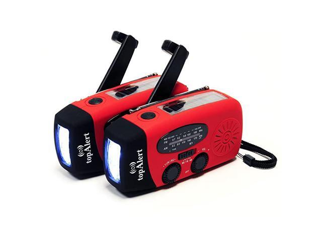 Version 2Pack HY88WB Emergency Dynamo Solar Self Powered AMFMWBNOAA Radio Stronger Replaceable 2000mAh Lithiumion Battery Flashlight Charger for