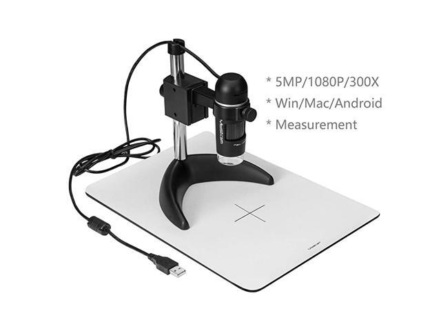 5Mega Pixel USB Digital Microscope with Measurement Software for WindowsMac UVC Works on Android Linux10x300x Magnifications Handheld Observation