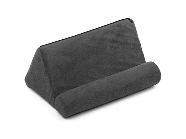 Soft Pillow Lap Stand for iPads Tablets eReaders Smartphones Books Magazines Grey