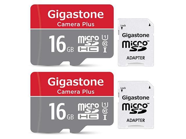 16GB 2Pack Micro SD Card Camera Plus 85MBs Full HD Video U1 C10 Class 10 Micro SDHC UHSI Memory Card with MicroSD to SD Adapter