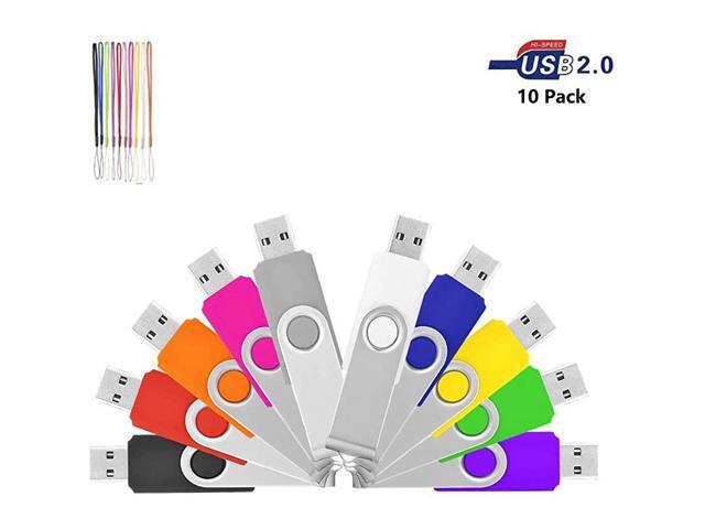 32GB Flash Drive Bulk USB Drive 10 Pack Bulk Thumb Drives Jump Drive with Led IndicatorMemory Stick Zip Drive for Data StoragePhotoVideo
