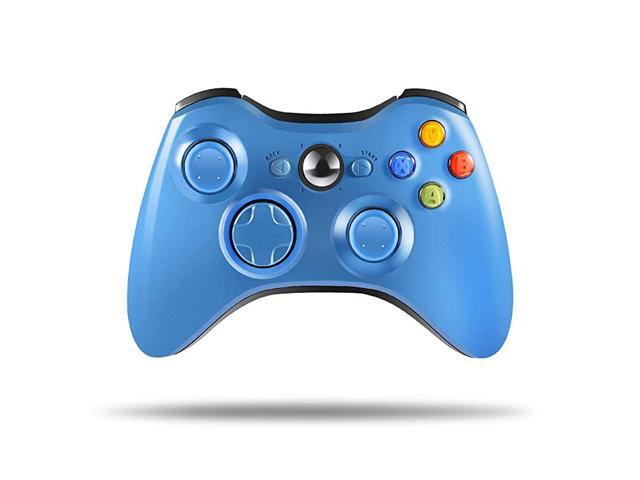Wireless Controller Compatible with Xbox 360 24GHZ Game Controller Gamepad Joystick Compatible with Xbox Slim 360 PC Windows 7 8 10 Blue