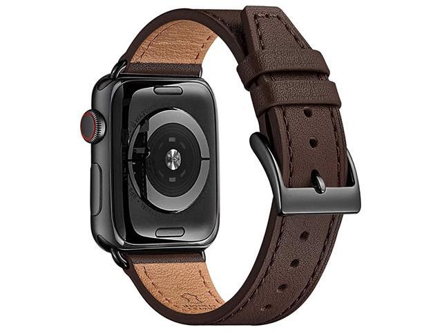 Watch Band Compatible with Apple Watch Band 38mm 40mm 42mm 44mm for Men and WomenGenuine Leather Replacement Strap for iWatch Series 54321