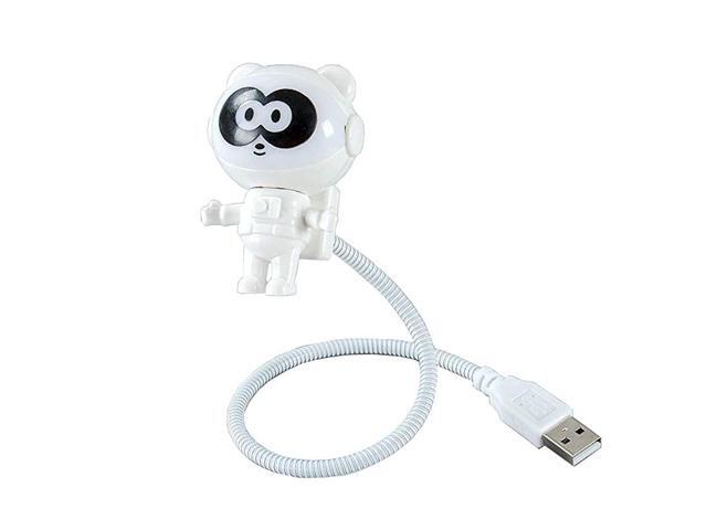 Creative Design Energy Saving Panda Astronaut Spaceman USB LED Night Light Computer Laptop Notebook Mini Keyboard Lamp USB Charging Port Design