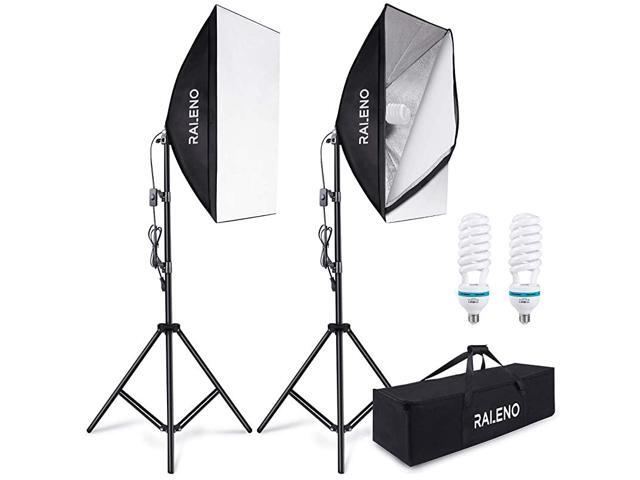 Softbox Photography Lighting Kit 20X28 Photography Continuous Lighting System Photo Studio Equipment with 2pcs E27 Socket 5500K Bulb Photo Model