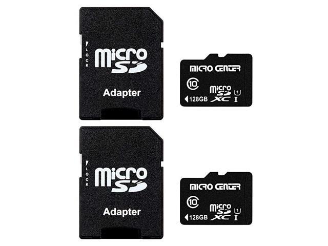 Center 128GB microSDXC Class 10 Flash Memory Card with Adapter Twin Pack