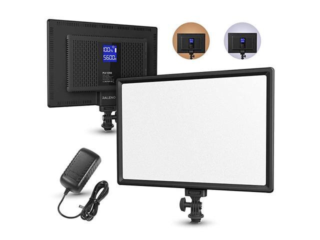 LED Video Soft Light Panel with LCD Display for All Camera DSLR Photography Builtin Battery Dimmable Brightness Bicolor 3200K5600K CRI 95+