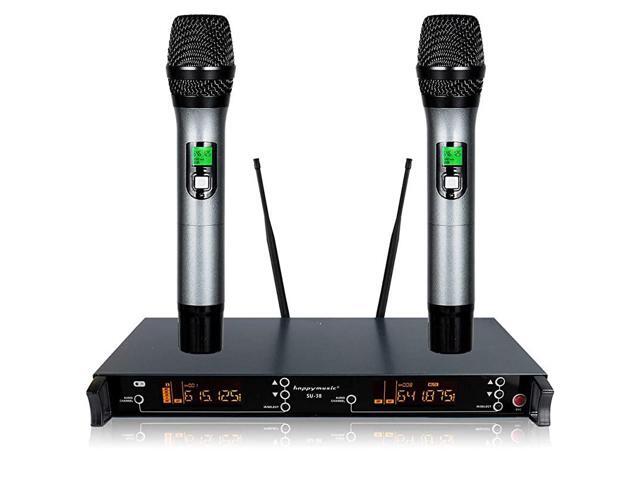 Channel Dual UHF Professional Wireless Microphone System Karaoke Wedding ConferenceEvening Party Meeting Stage SU38