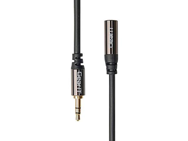 6ft 35mm Extension Cable Pro Series Preminun Gold Plated 6 Feet 35mm Auxiliary Audio Stereo Extension Male to Female Cable Black
