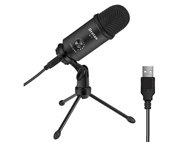 Microphone Condenser desktop Computer Mic 192KHZ24BIT Plug amp Play with Professional Sound Chipset for PC Voice