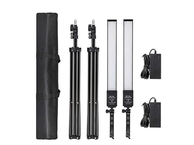 LED Lightweight Video Lights Kit with Tripod Stand Portable Adjustable Brightness Handheld Lamp Photography Studio Continuous Output Lighting Kit