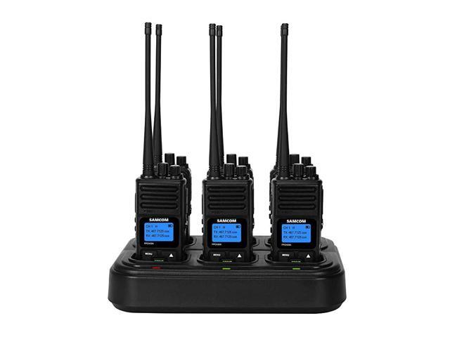 Two Way Radios SixWay Battery Gang Charger Bulk Bank Multi Charger with Power Adapter Desktop Battery Charging Station for FPCN30A No Radios Included
