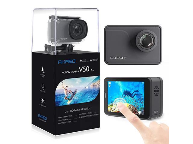 V50 Pro Native 4K30fps 20MP WiFi Action Camera with EIS Touch Screen 100 feet Waterproof Camera Web Camera Support External Mic Remote Control