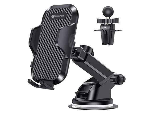 Universal Car Phone Mount Car Phone Holder for Car Dashboard Windshield Air Vent Long Arm Strong Suction Cell Phone Car Mount Fit with iPhone SE 11