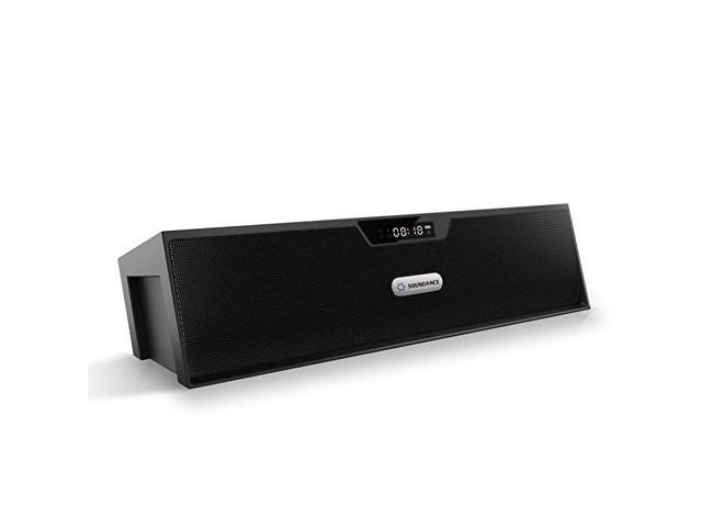 FM Radio Wireless Bluetooth Speaker Alarm Clock Portable Radio Speaker with Digital LED USB Rechargeable for Office Desk Home Bedroom Bedside