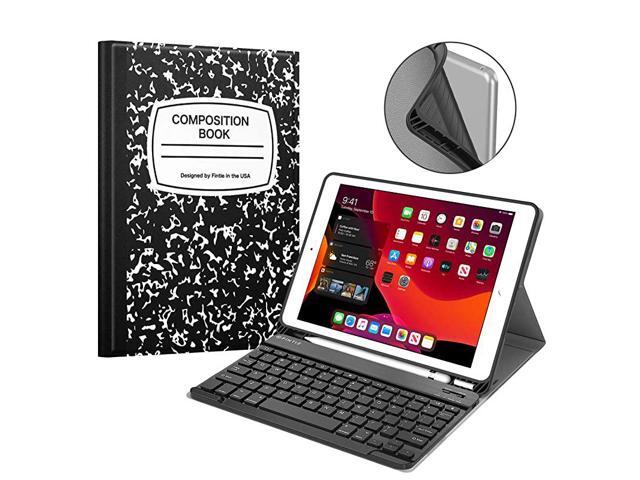 Keyboard Case for New iPad 8th Gen 2020 7th Generation 2019 102 Inch Soft TPU Back Stand Cover with Pencil Holder Magnetically Detachable Wireless