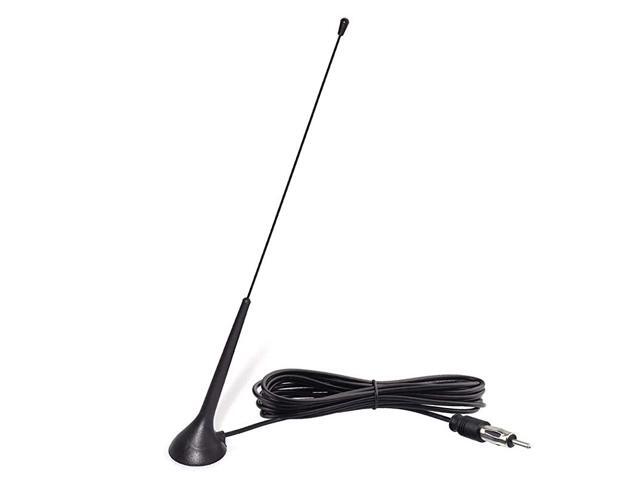 Universal Car Antenna Magnetic Base Car Radio Antenna Car Stereo Antenna DIN Plug Aerial for Vehicle Truck SUV Truck RV Marine Boat Car Stereo