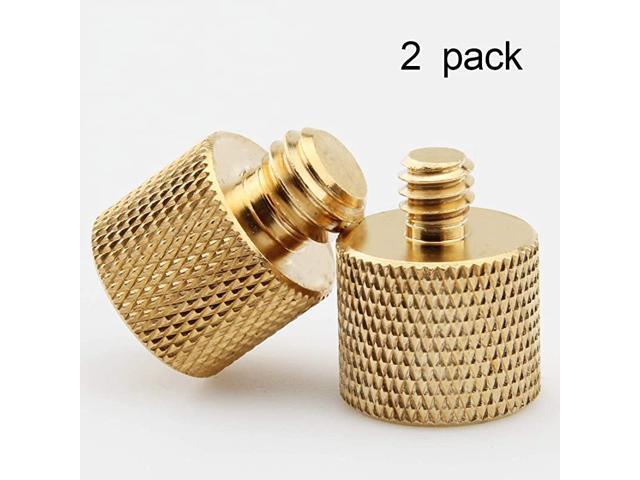 2Pack1 Piece 1420 Female to 38 16 Male1 Piece 38 16 Female to 1420 MaleTripod Threaded Camera AccessoriesCamera Screw AdapterAdapterBrass